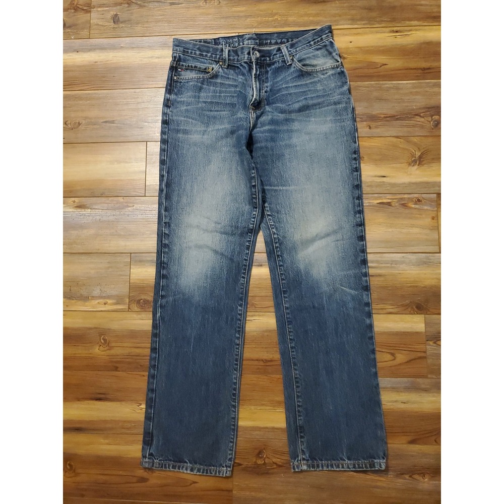 Tommy Hilfiger Mens 33x34 Relaxed Straight Freedom Jeans Blue Y2K C837826550